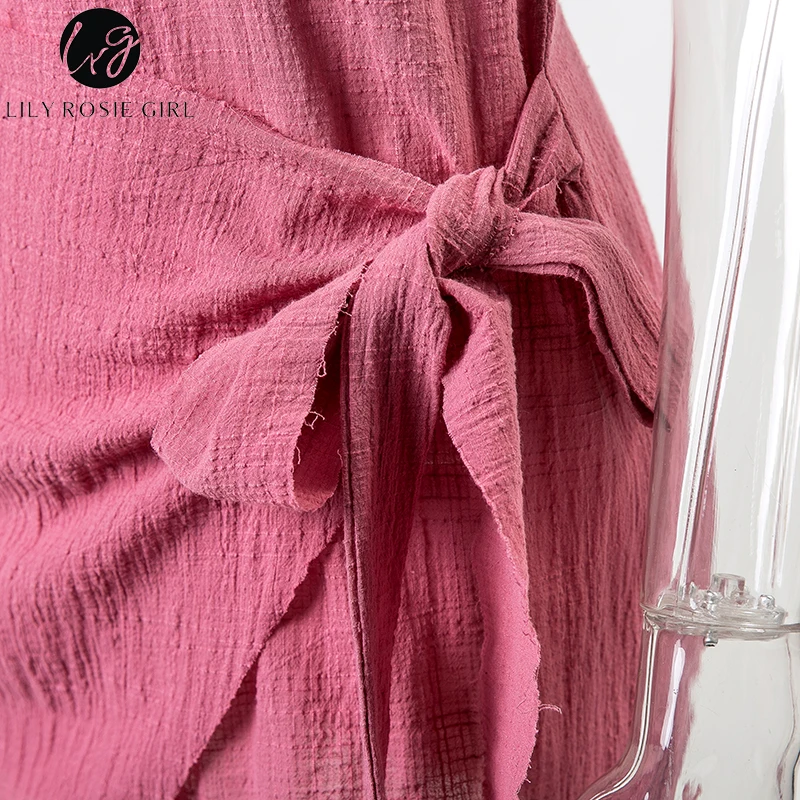 Conmoto Короткое розовое платье-футляр с открытыми плечами летнее платье высокой