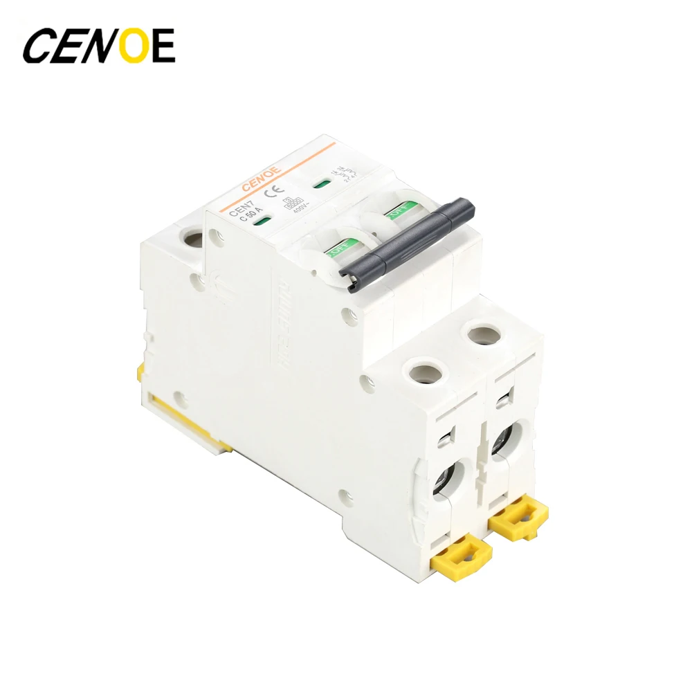 free shipping 415V 50A breaker 2p with current overload short circuit protection head switch function 2018 new arrival | Обустройство
