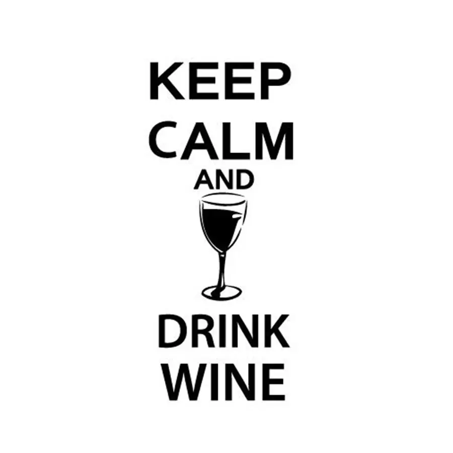 

Настенная виниловая наклейка aooins "Keep Calm and Drink Wine"