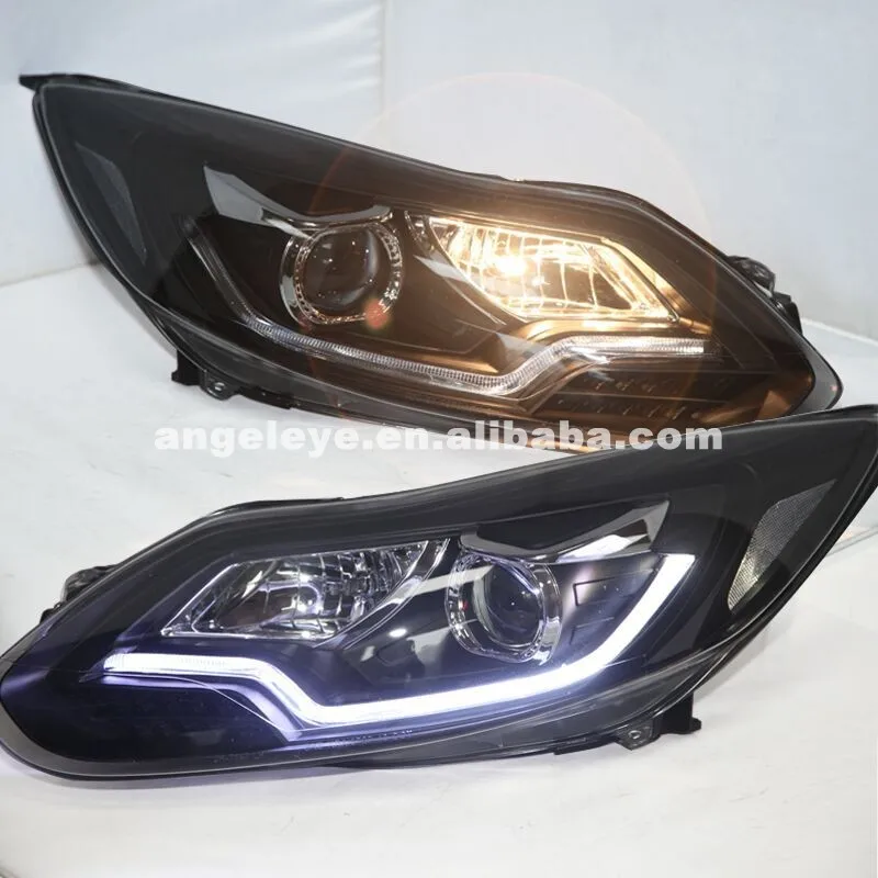 

For 2012-2014 Year FORD Focus 3 LED Head Light Strip LED Head Lamp Black Housing TW
