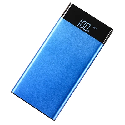 Синий Power Bank 20000mAh портативное зарядное устройство Внешний 18650 аккумулятор внешний аккумулятор с двумя usb-портами повербанк для Xiaomi iPhone samsung huawei телефон - Цвет: Синий