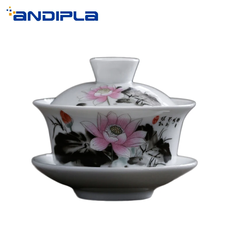 Китайский стиль Gaiwan керамический фарфор/фиолетовая глина чайная чаша Master Tureen