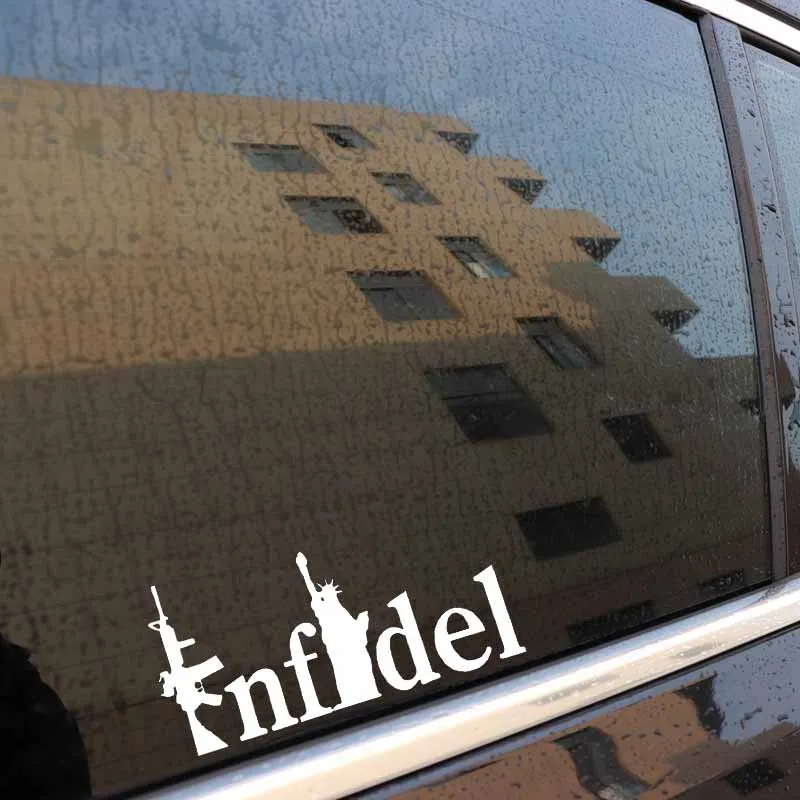 YJZT 15 см * 7 3 Infidel Gun Rights Patriot Momon Labe автомобильные наклейки виниловые
