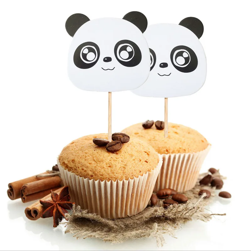 1 комплект Мультяшные животные торт топпер для детского душа флаги Cakecup украшение