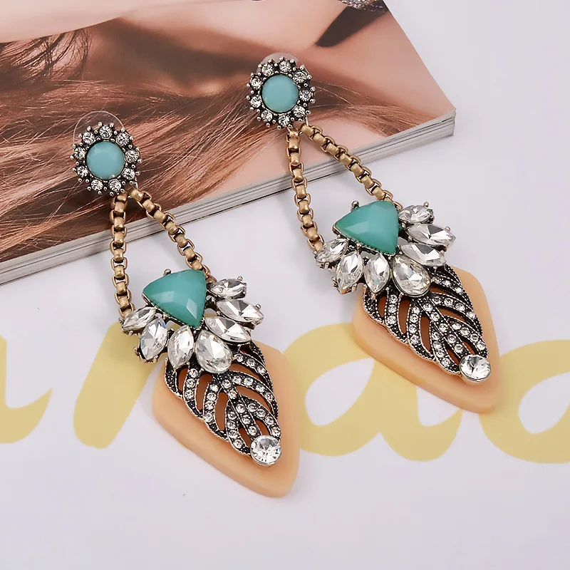 RIMOWA 2017 Новые Ювелирные Изделия Серьги Для Женщин Кристаллов Акриловые Цветы