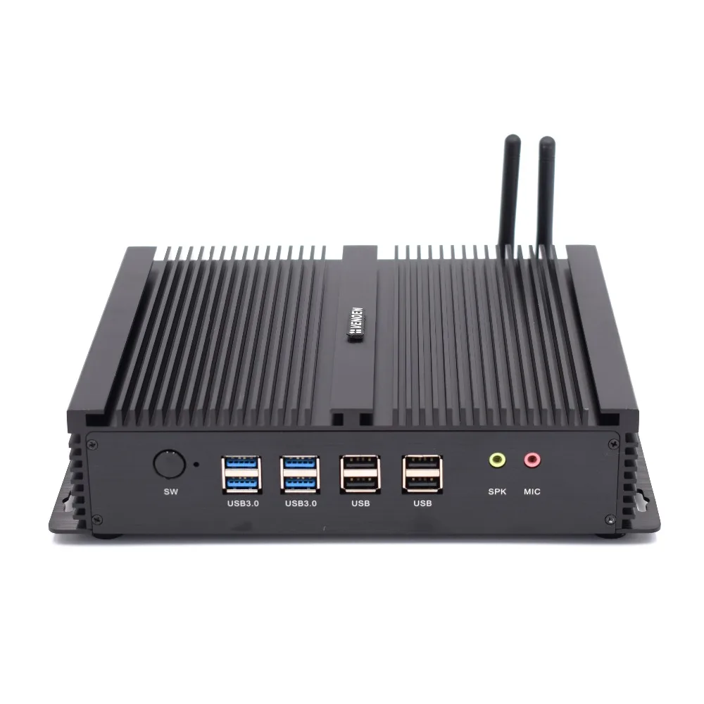 Intel i3 4010U промышленный компьютер Win7 HDMI Core i7 5500U безвентиляторный ПК i5 4200U 2 Gigabit Lan 6 Com