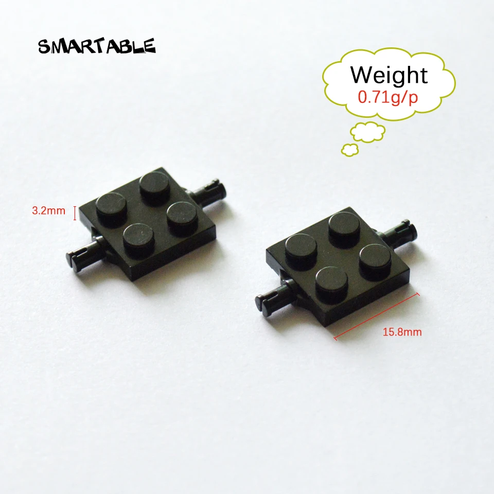 Smartable Plate Special 2x2 с держателями колес MOC детали для сборки игрушки сделай сам