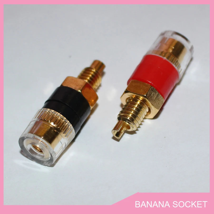 10 пар красные черные латунные зажимы для колонок|plug 4mm|plug bananaplug ir |