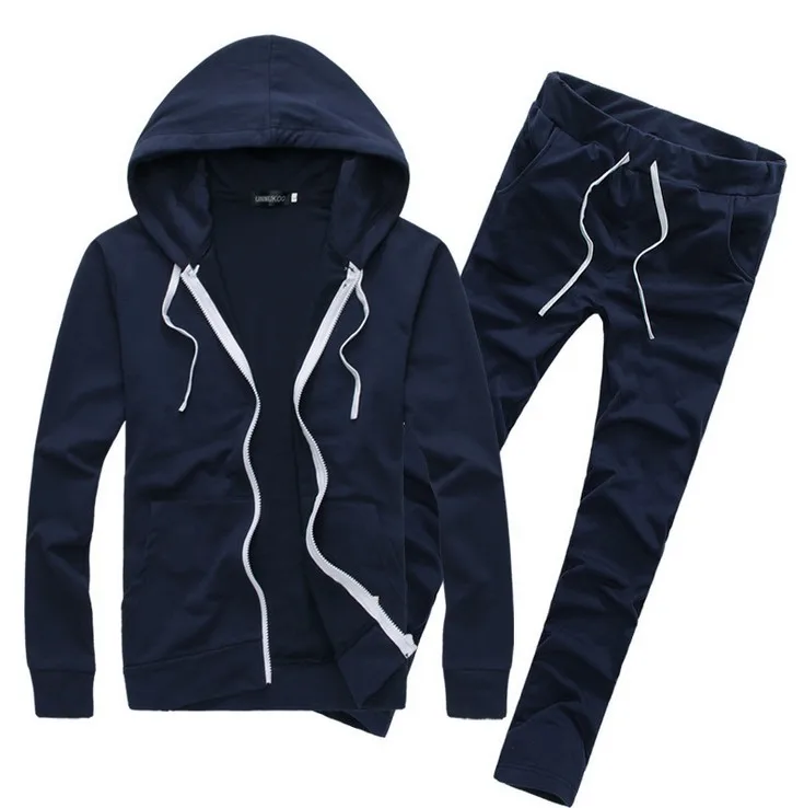 Мужской спортивный костюм RLYAEIZ повседневный однотонный из 2 предметов осень 2017