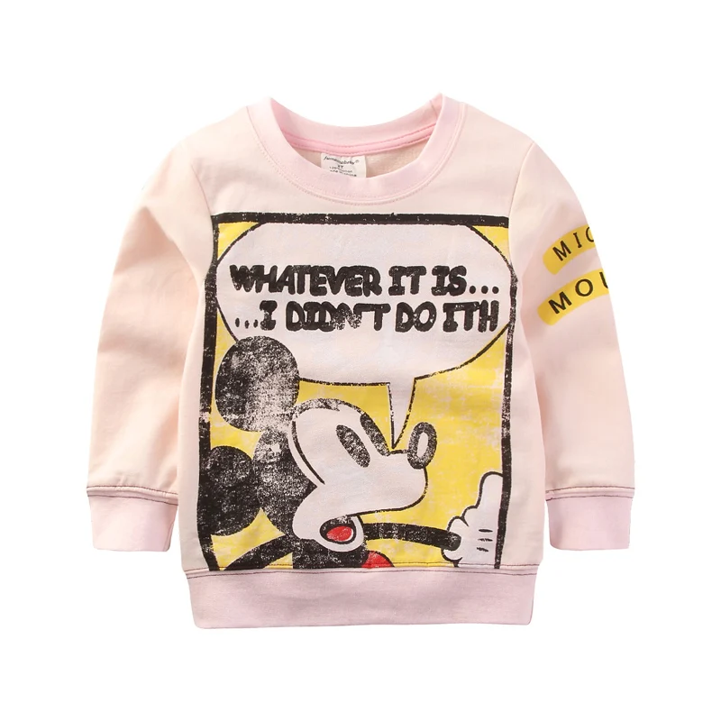 T7348 Kids Tshirt Г. Детская футболка для мальчиков свитер для девочек Осенняя футболка Осенние Топы Koszulka Roupa Menina, детская одежда Camiseta Mickey Enfant - Цвет: T7348 Kids Tshirt