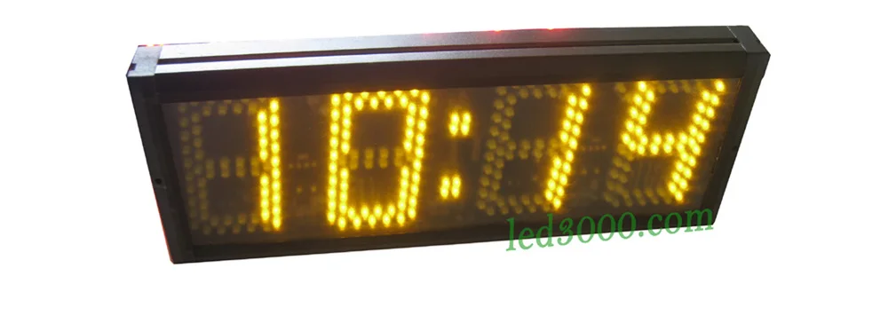 

free shipping 5 inch amber color led countdown timer (HST4-5A)