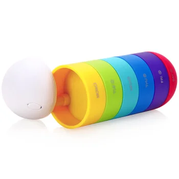 

7 Days Rainbow colorful medicine box portable mini medicine box one week medicine collection box creative pill cases Splitters