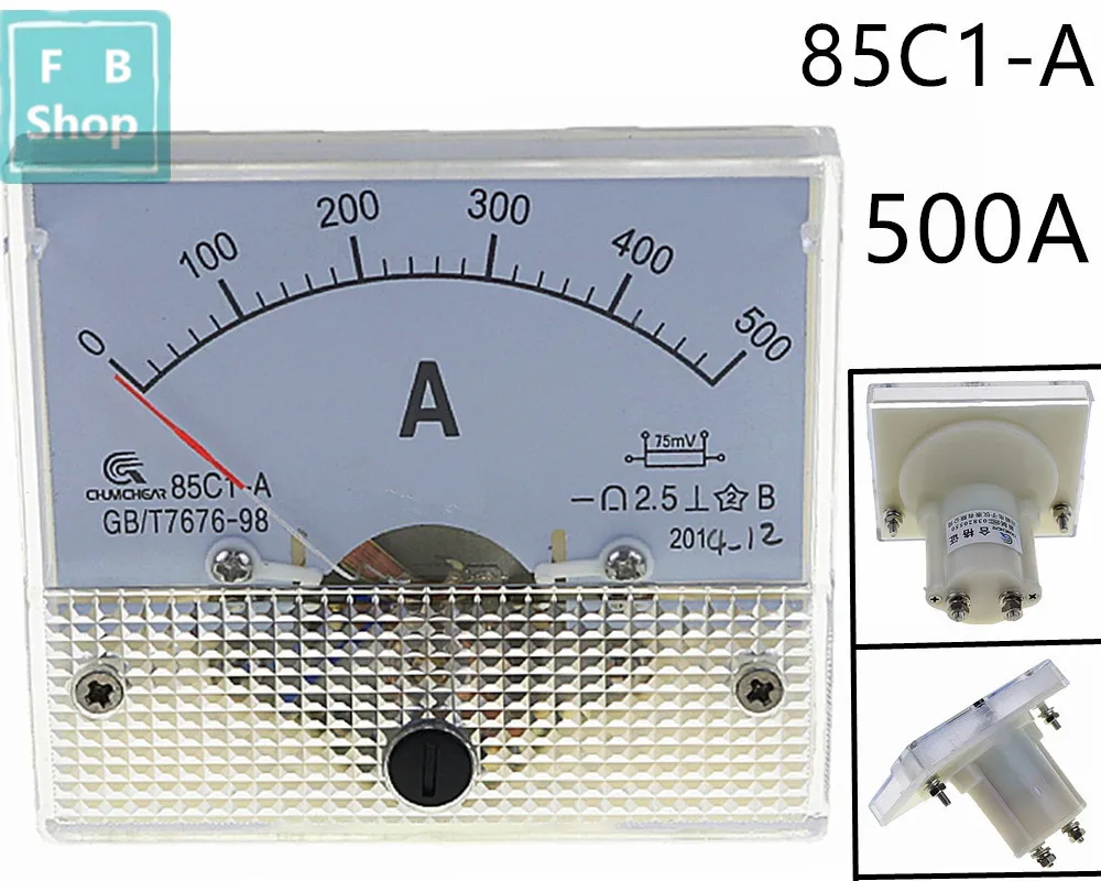 1 шт. 85C1-A 100A 150A 200A 250A 300A 400A 500A DC аналоговый измеритель Панель усилитель тока амперметры датчик