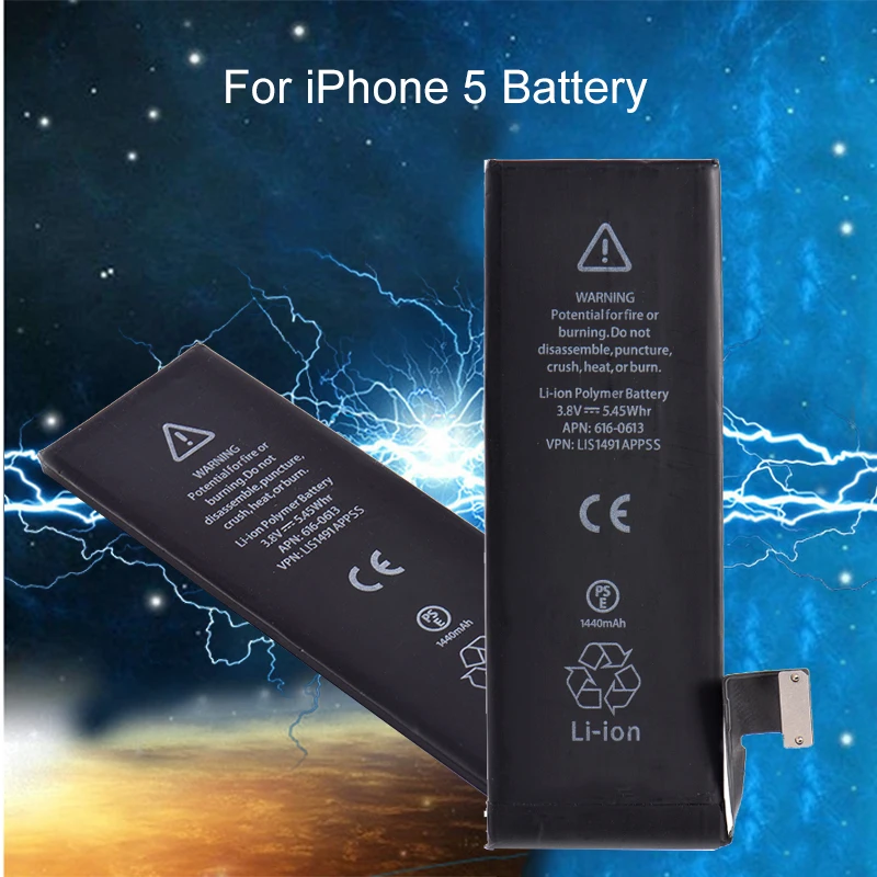Встроенный литий ионный аккумулятор для iPhone 5 1440 мАч внутренняя замена