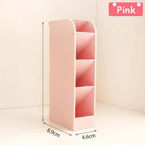 Pink TECHOME креативный наклонное перо держатель Минимализм Дизайн Многофункциональный Настольный ящик для хранения студенческий офисный держатель для канцелярских принадлежностей - Цвет: Pink