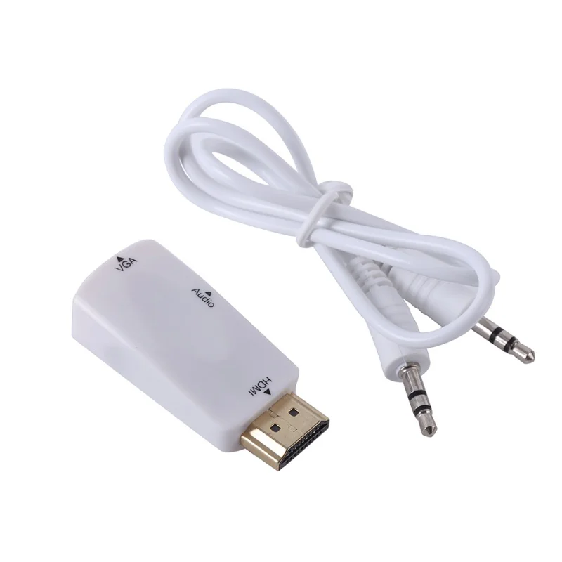 DVD PC 1080P HDMI Male to VGA Female Video Converter Adapter Audio Cable | Электроника