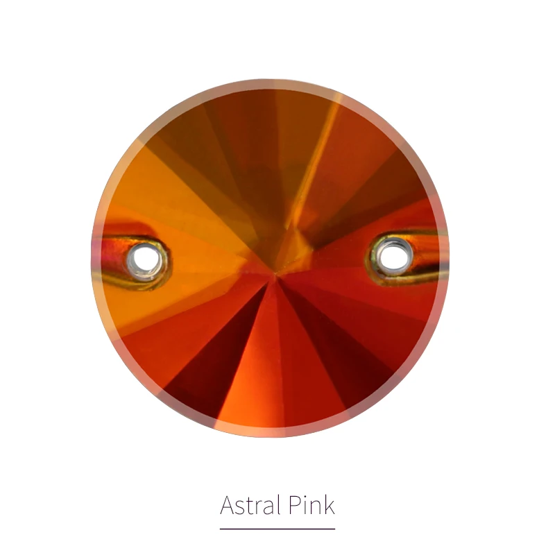 Astral Pink Очаровательный Rivoli пришивной горный хрусталь кристалл AB K9 стекло Flatback многоцветный швейные камни для одежды DIY сумки ручной работы - Цвет: Astral Pink