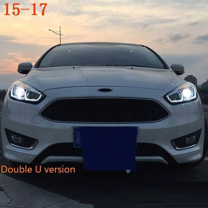 Сигнальные лампы Neblineros Para Automovil, запчасти для дневных ходовых огней Drl, стильные Светодиодные Автомобильные фары, автомобильные фары в сборе для Ford Focus
