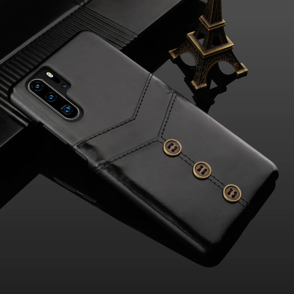 Кожаный чехол-бумажник с масляным воском для huawei p20 pro p30 lite mate 20 pro, два отделения для карт, защитная задняя крышка для mate20 lite Capa