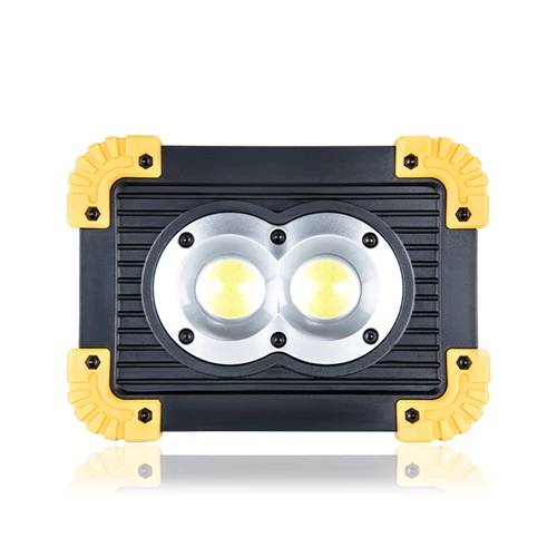 without Battery C DC5V USB перезаряжаемый портативный светильник, аварийный светильник, 18650 COB лампе, светодиодный рабочий светильник, квадратный проектор, безопасная лампа для палатки - Испускаемый цвет: without Battery C
