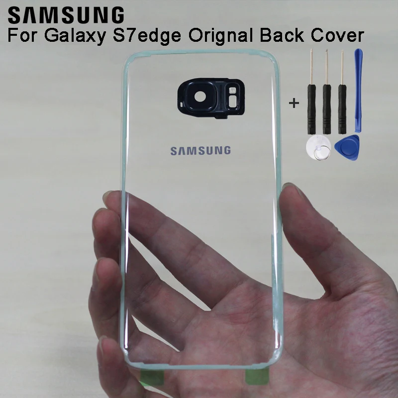Samsung оригинал стекло задняя батарея Дверь прозрачная версия для S7 G9300 Edge G9350