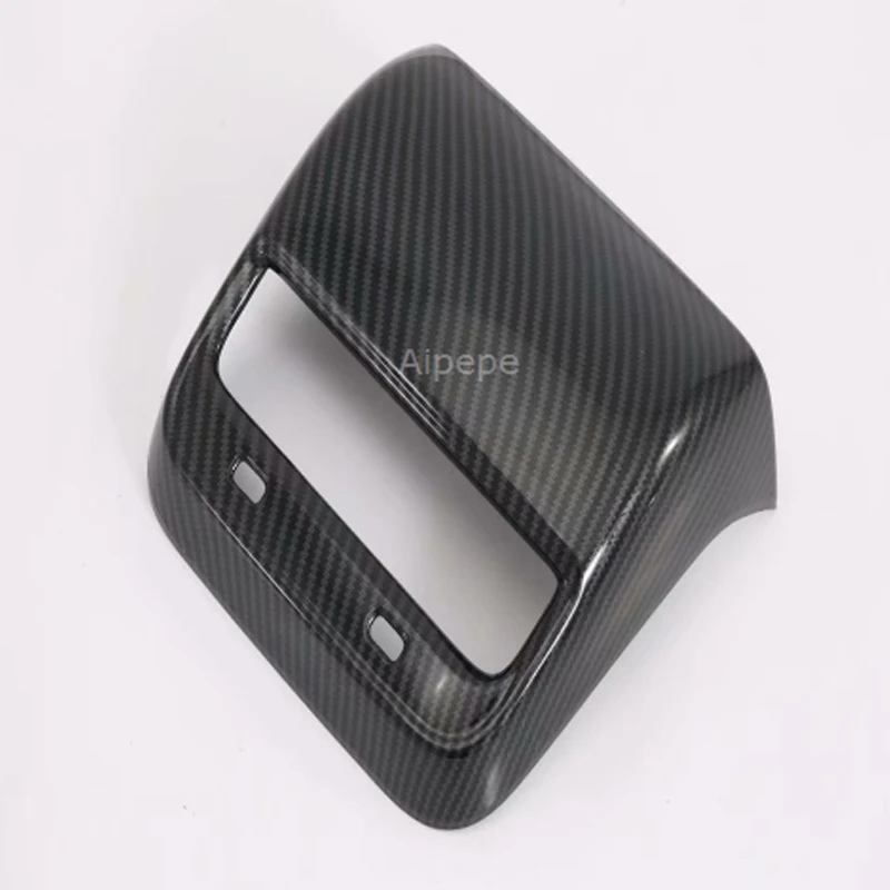 Для TESLA MODEL 3 ABS углеродное волокно задняя панель кондиционера AC Vent Outlet защитная