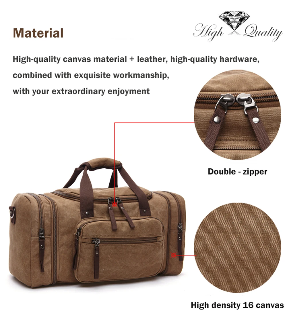MARKROYAL мужские холщовые сумки для путешествий вместительные багажа подвесные