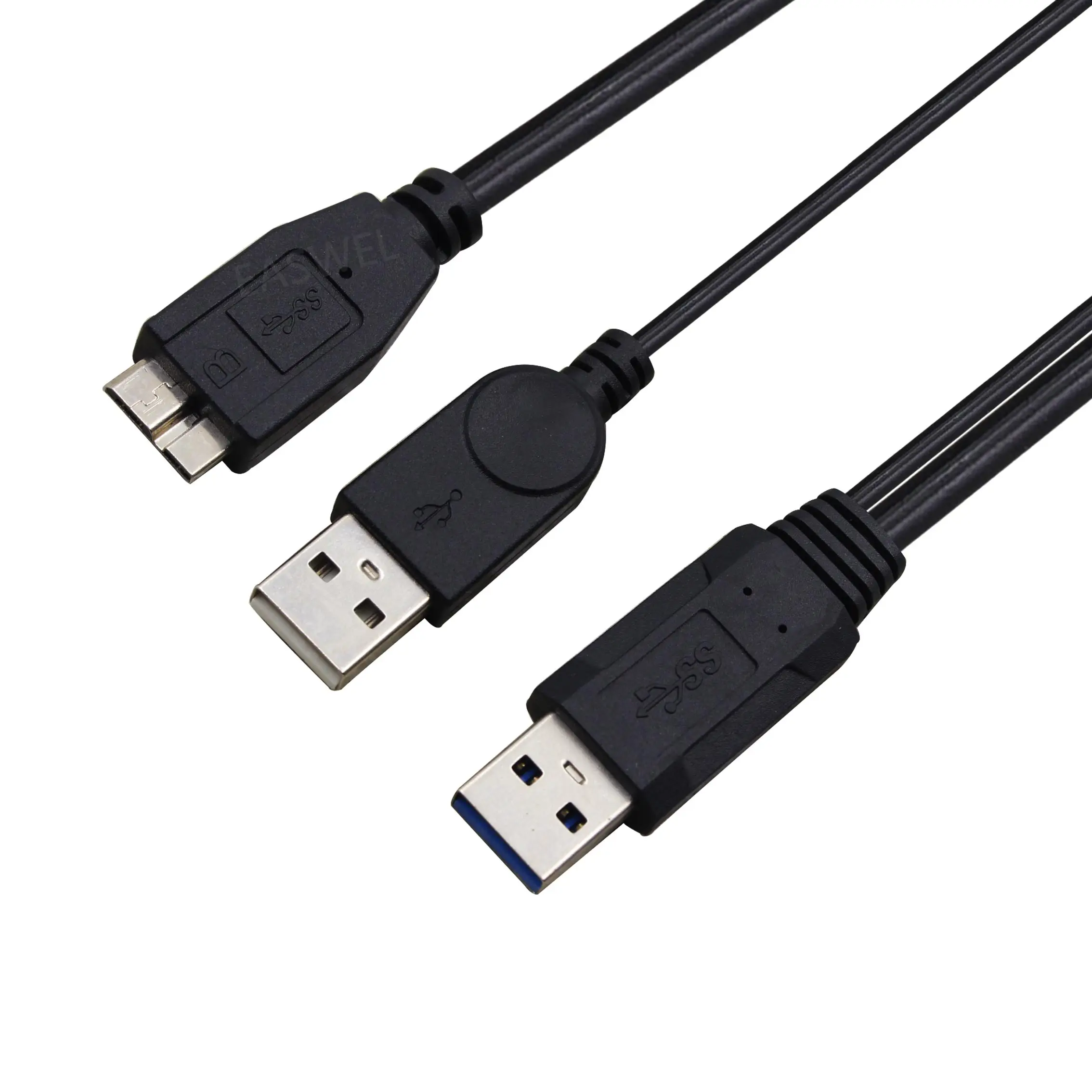 Dual USB 3.0 M to Y Cable for LaCie Rugged Triple 500GB 301982 301983 1TB 301984 Maxtor External Hard Drive Disk | Электроника