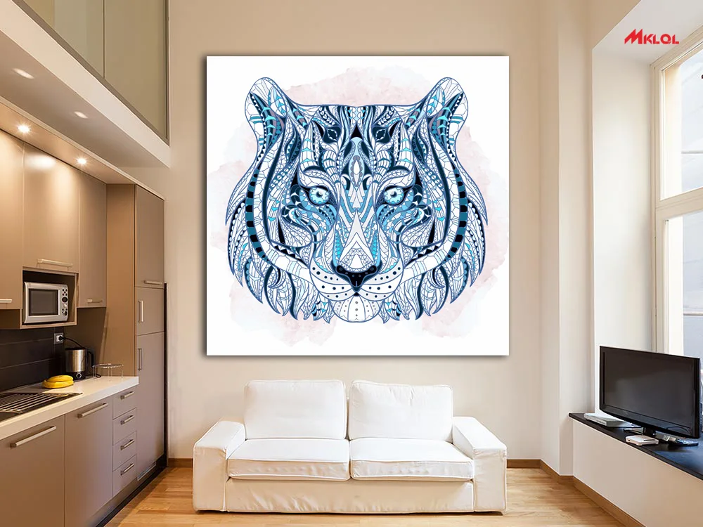 

tiger head animal Oil Painting Wall Art Picture Paiting Canvas Paints Home Decor Abstract Print Painting Modern Wall Decor color