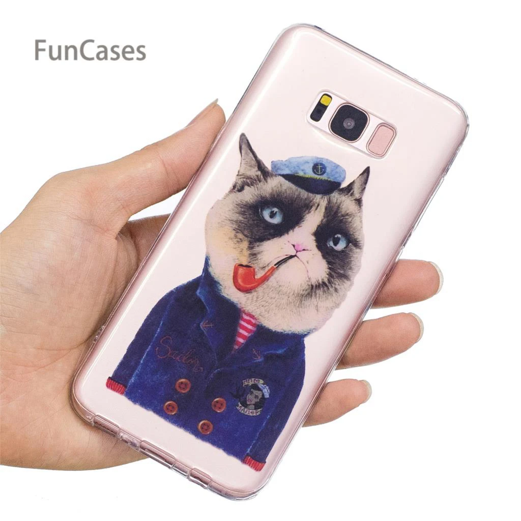 Капитаном Cat Чехол СПС Estuche samsung S8 плюс задняя панель из мягкого силикона с Casa