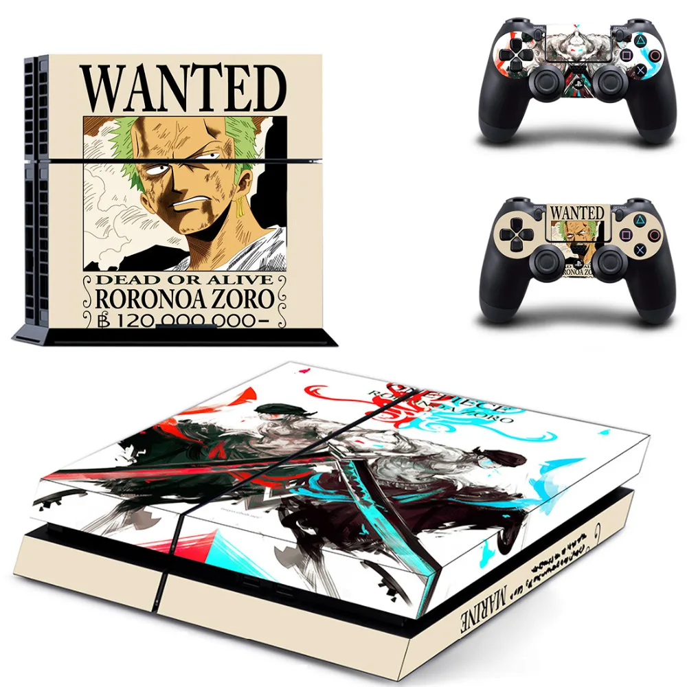 Аниме одна деталь Луффи PS4 кожи наклейка для sony playstation 4 консоли и 2 контроллеров PS4 кожи Стикеры винил