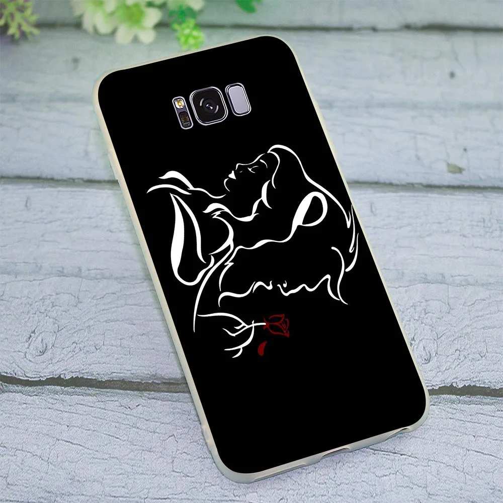 Мягкий чехол из ТПУ с красоты и рисунком мультфильма Красавица Чудовище для Galaxy