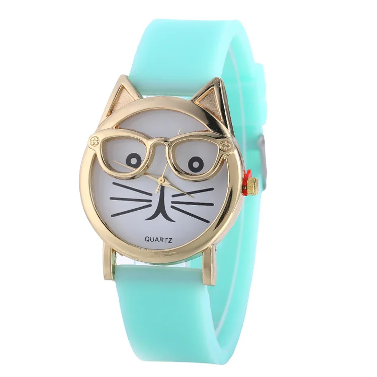 Милые силиконовые женские кварцевые наручные часы детские модные повседневные