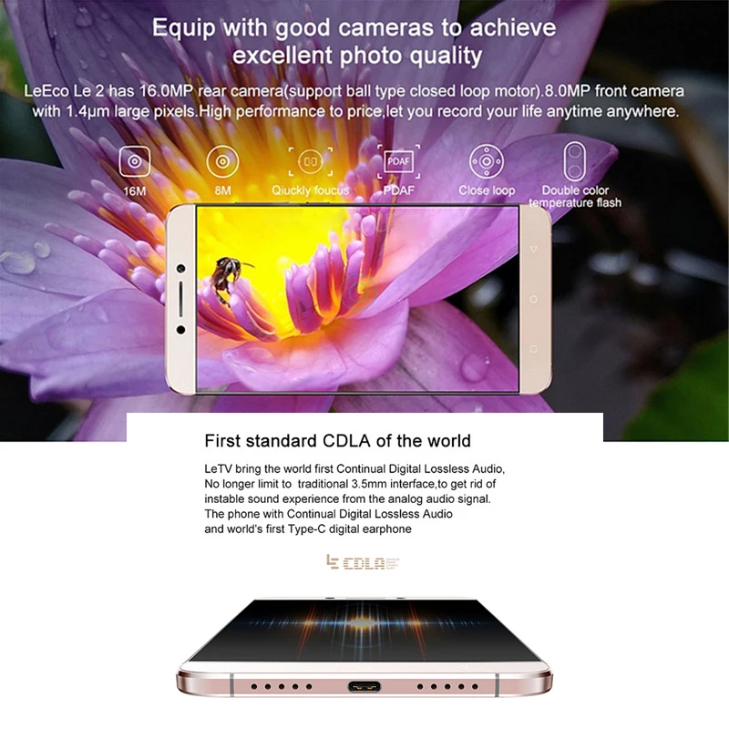 BC Глобальный LeTV LeEco Le 2x526 Snapdragon 652 Octa Core 1 8 ГГц OTG Android6.0 Оперативная память 3 ГБ