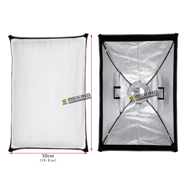 Meking, фотографический софтбокс 50 см x 70 см/2" x 28" Bowens крепление для стробоскопа быстро устанавливается с сумкой для переноски