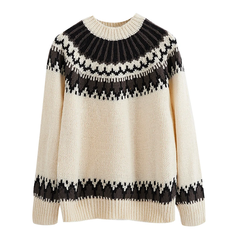 2018 Women'S Japan Harajuku Retro Hook Flower Round Collar Hemp Thick Sweater Ovely Sweet Kawaii Pullover Knitted For Women | Женская