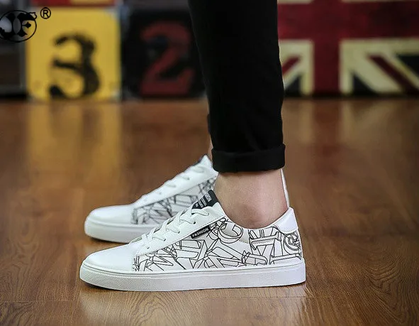 

Hot Men Shoes New 2017 Spring Canvas Men Casual Shoes Breathable Round Lace-Up Flats British Style Mens Shoes955
