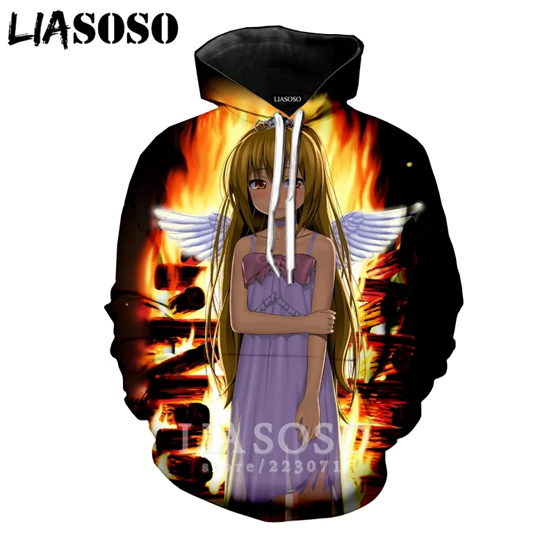 LIASOSO Новинка зимы для мужчин и женщин модный свитер 3D принт мультфильм аниме Toradora Толстовка с длинным рукавом хип хоп Топ пуловер A193-10 - Цвет: 19