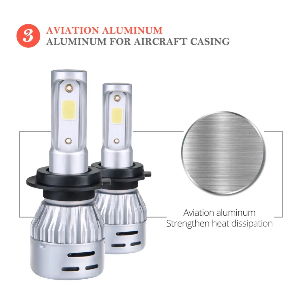 Автомобильные светодиодсветодиодный мини-фары Aceersun H4 H7 H1 H11 H8 H9 9005 HB3 HB4 9006 72 Вт 3000