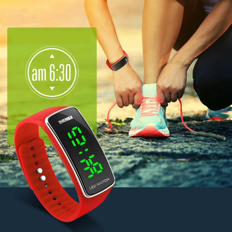 SKMEI 1119 спортивные часы для женщин Мода повседневное светодиодные цифровые
