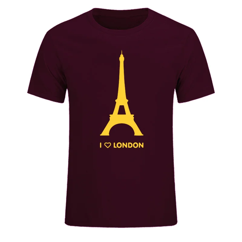 Новая летняя футболка с надписью I Love London Забавный романтический дизайн