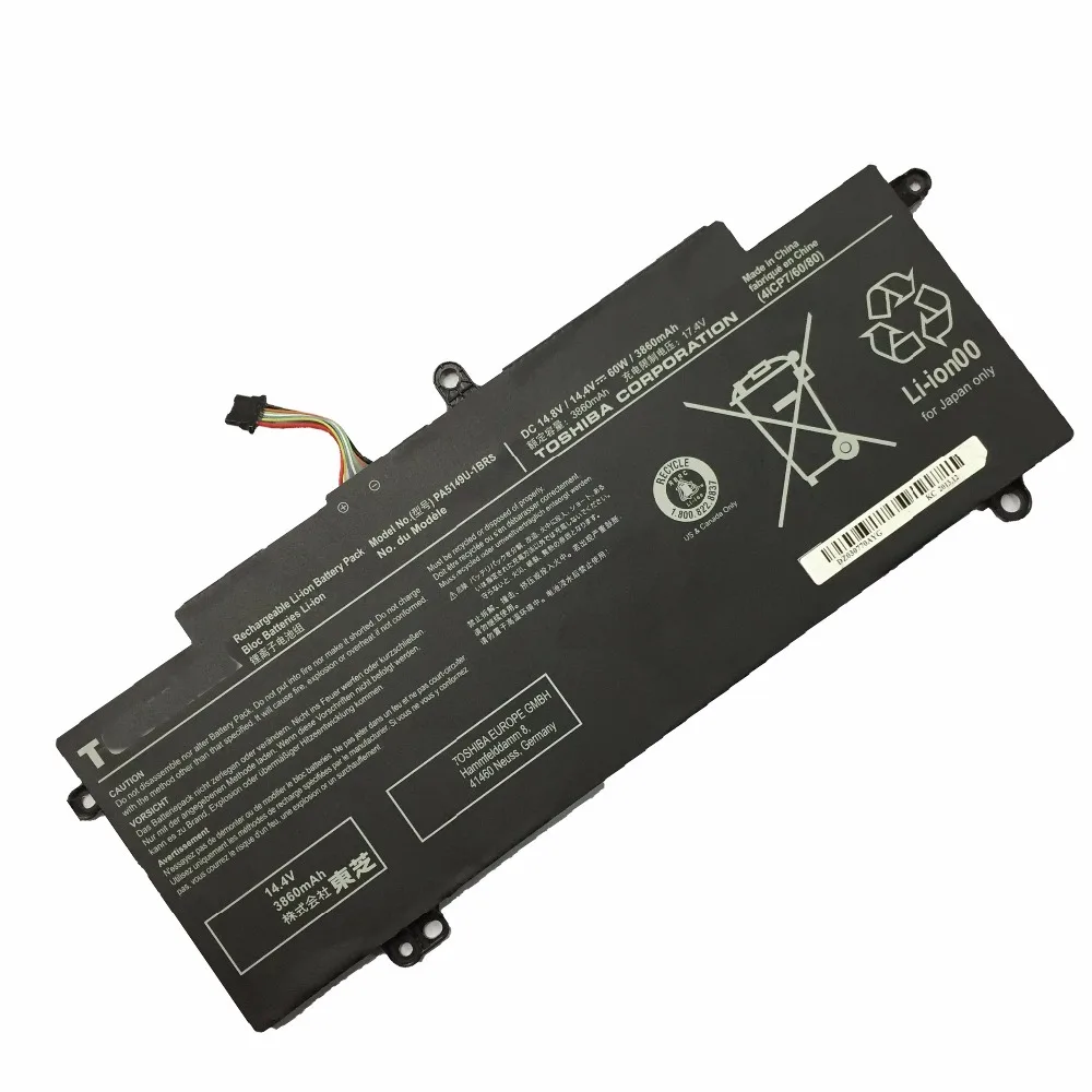 14,4 V/14,8 V 60WH 3860 мА/ч, PA5149U-1BRS ноутбук Батарея для Toshiba Tecra Z40T-A1410 Z50-A-11H 4INP7/60/80