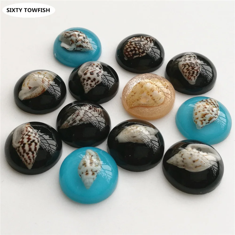 200 шт./лот 14 мм 9 цветов бусины из смолы кабошон Купола плоская задняя часть сделай