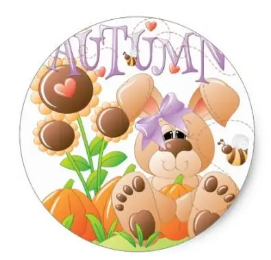 

1.5inch Autumn Bunny 1 Classic Round Sticker