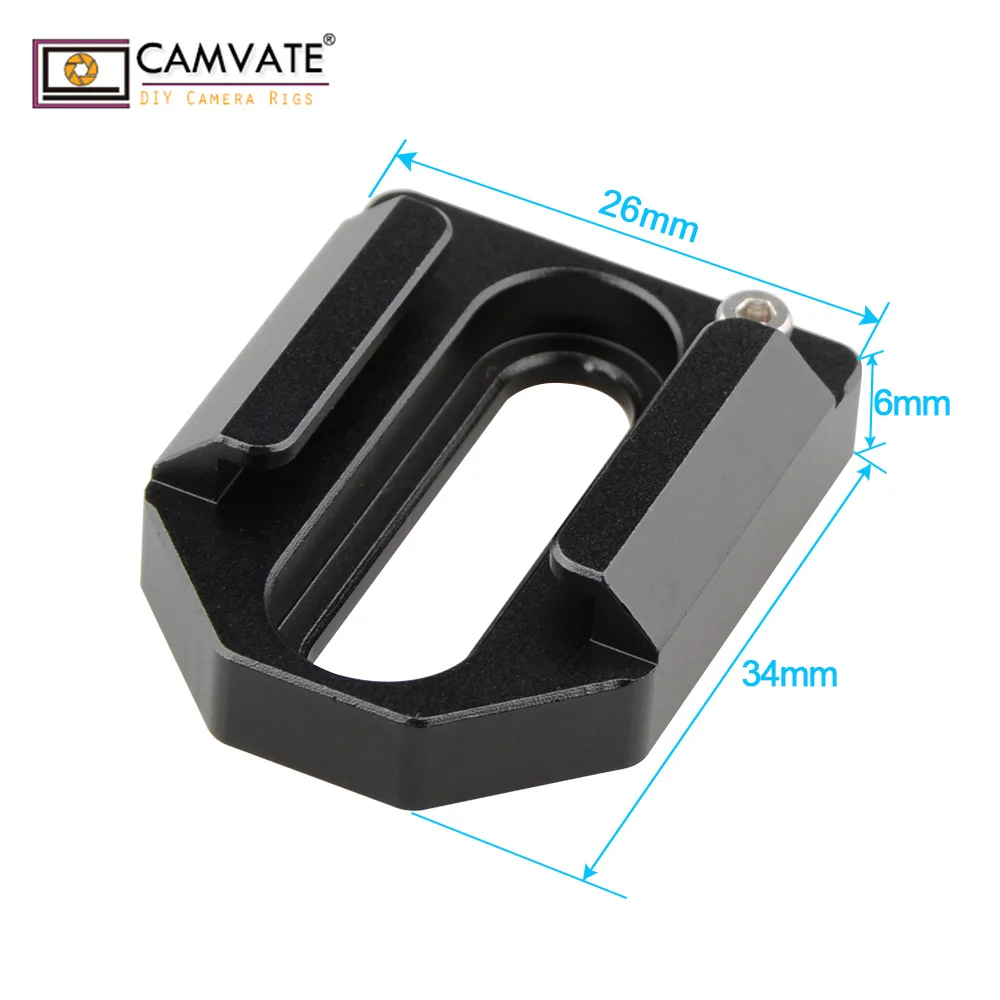 CAMVATE Холодный башмак держатель с 1/4 &quot 20 винты для крепления из за цветопередачи