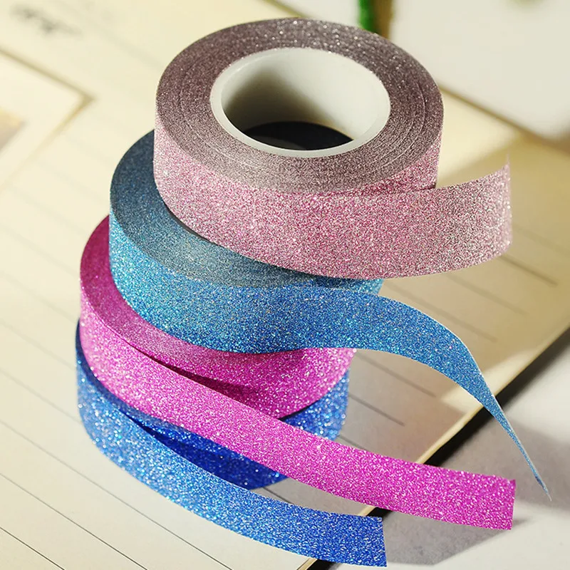 10 м DIY самоклеящаяся блестящая бумага Васи бумажная лента стикер Свадьба День