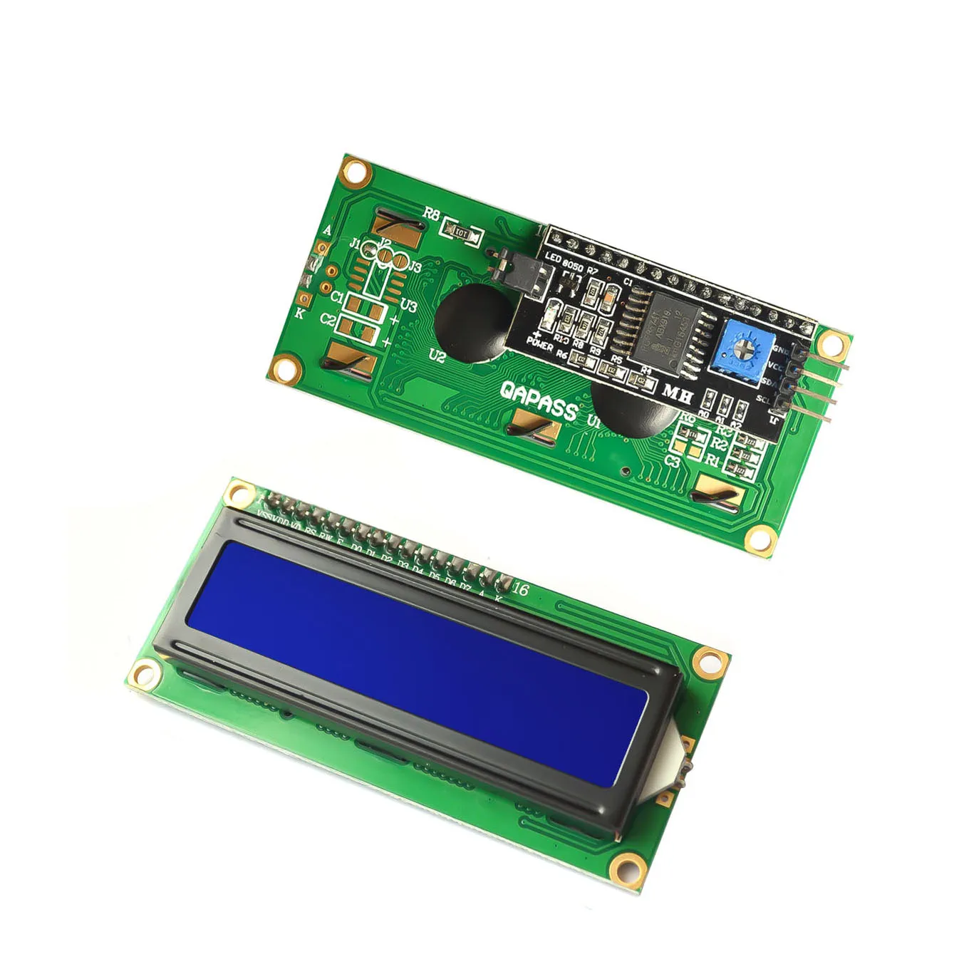 10 шт./лот ЖК модуль синий экран PCF8574 IIC/I2C 1602 дисплей желто зеленый для Arduino UNO r3 mega2560