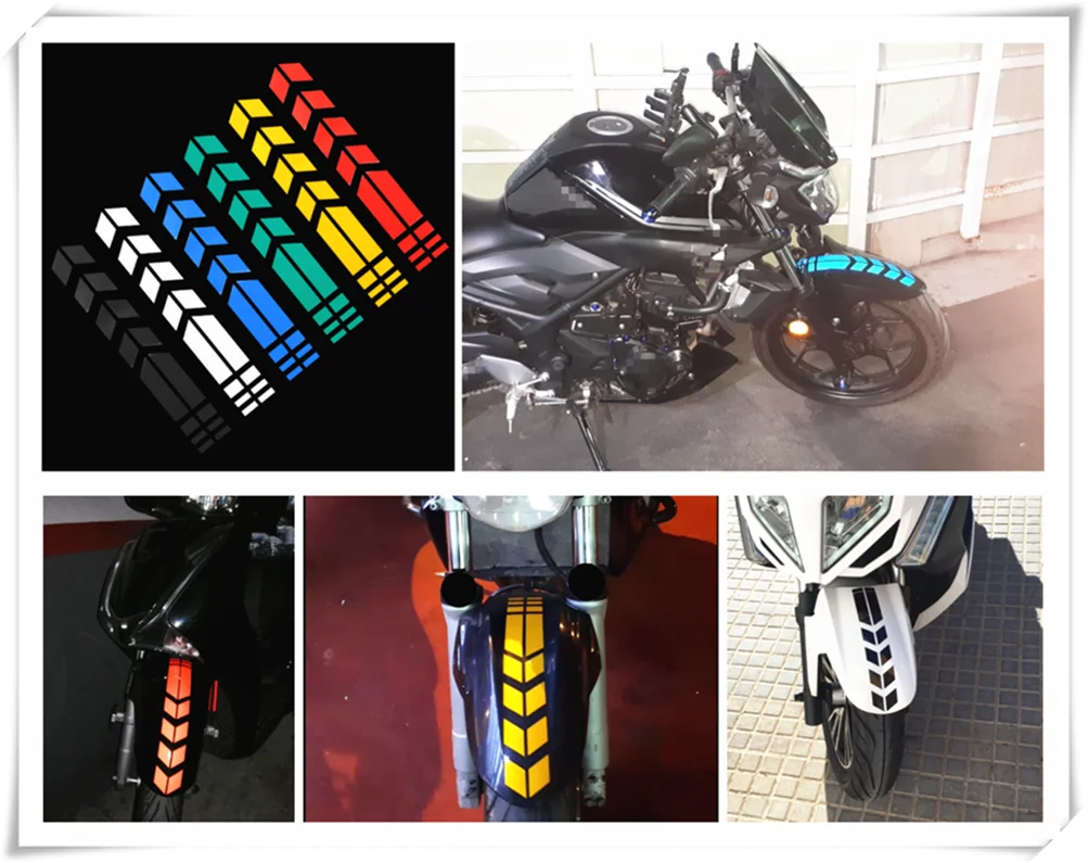 Светоотражающая наклейка в форме мотоцикла на колесо крыло украшение для Kawasaki