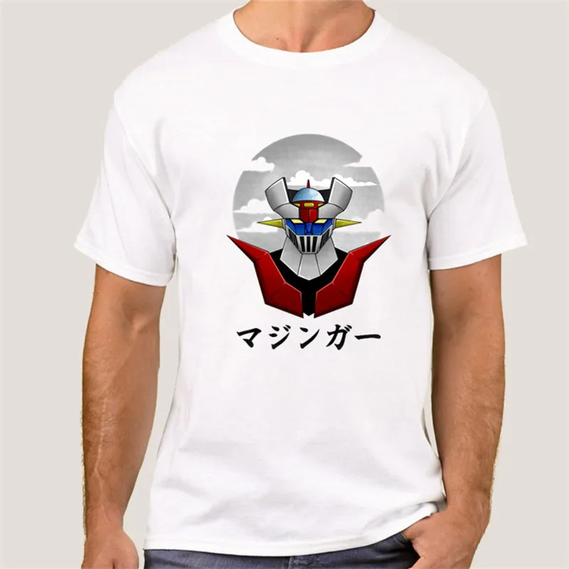 Модная аниме футболка Mazinger Z топы футболки забавная крутая мужская одежда с