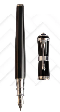 Fountain pen Роскошная черная металлическая ручка FULIWEN Монт, авторучка уникального дизайна - Цвет: Fountain pen